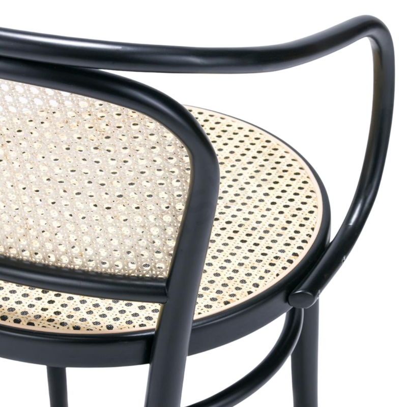Kastra Oscar Hazeranlı Sırt ve Oturum Kollu Thonet Ahşap Sandalye-zoom-