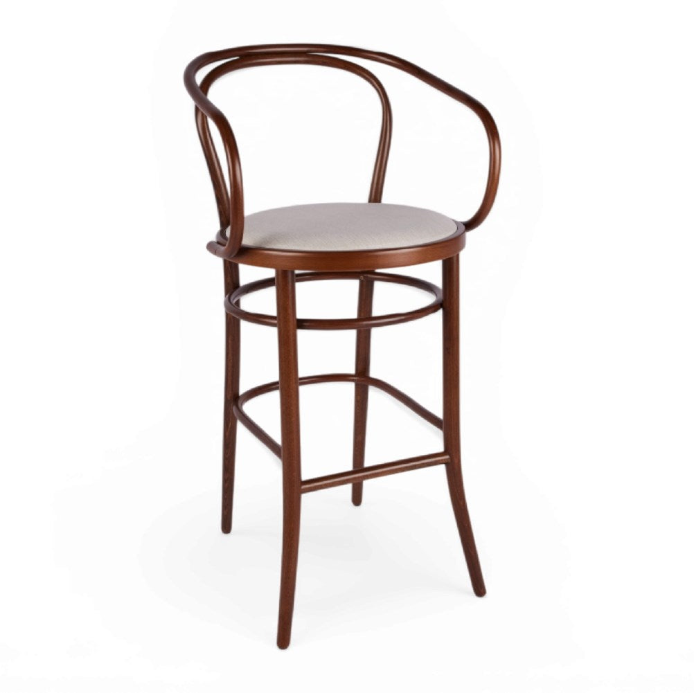 Kastra Oscar Minderli Kollu Thonet Ahşap Bar Sandalyesi