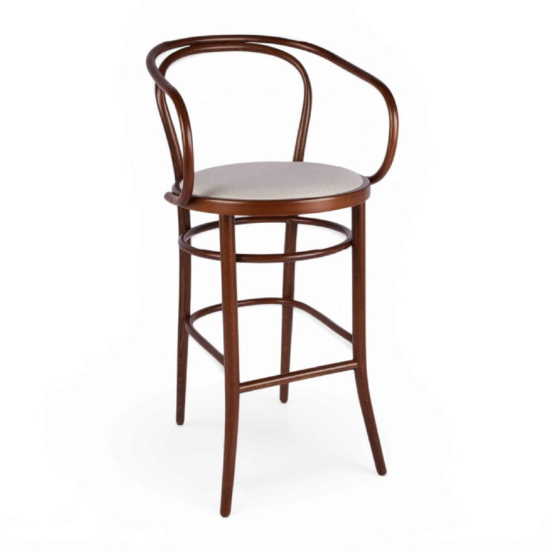 Kastra Oscar Minderli Kollu Thonet Ahşap Bar Sandalyesi-zoom-