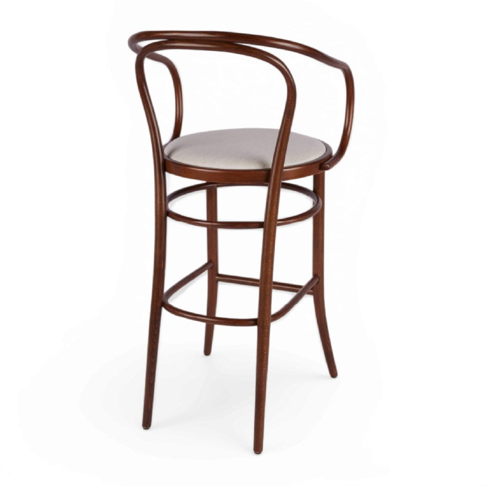 Kastra Oscar Minderli Kollu Thonet Ahşap Bar Sandalyesi-2