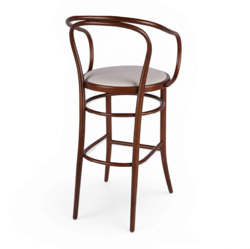 Kastra Oscar Minderli Kollu Thonet Ahşap Bar Sandalyesi-zoom-