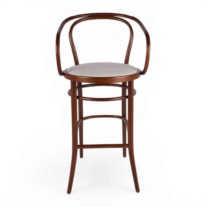 Kastra Oscar Minderli Kollu Thonet Ahşap Bar Sandalyesi-zoom-