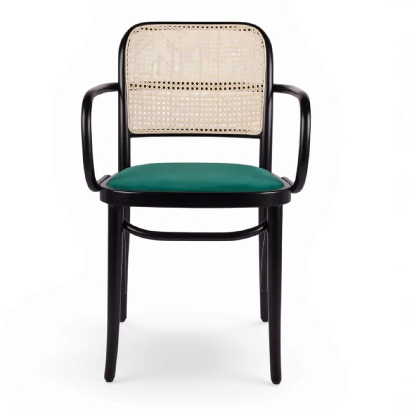 Kastra Plia Hazeranlı Sırt Minderli Oturum Kollu Thonet Sandalye-zoom-