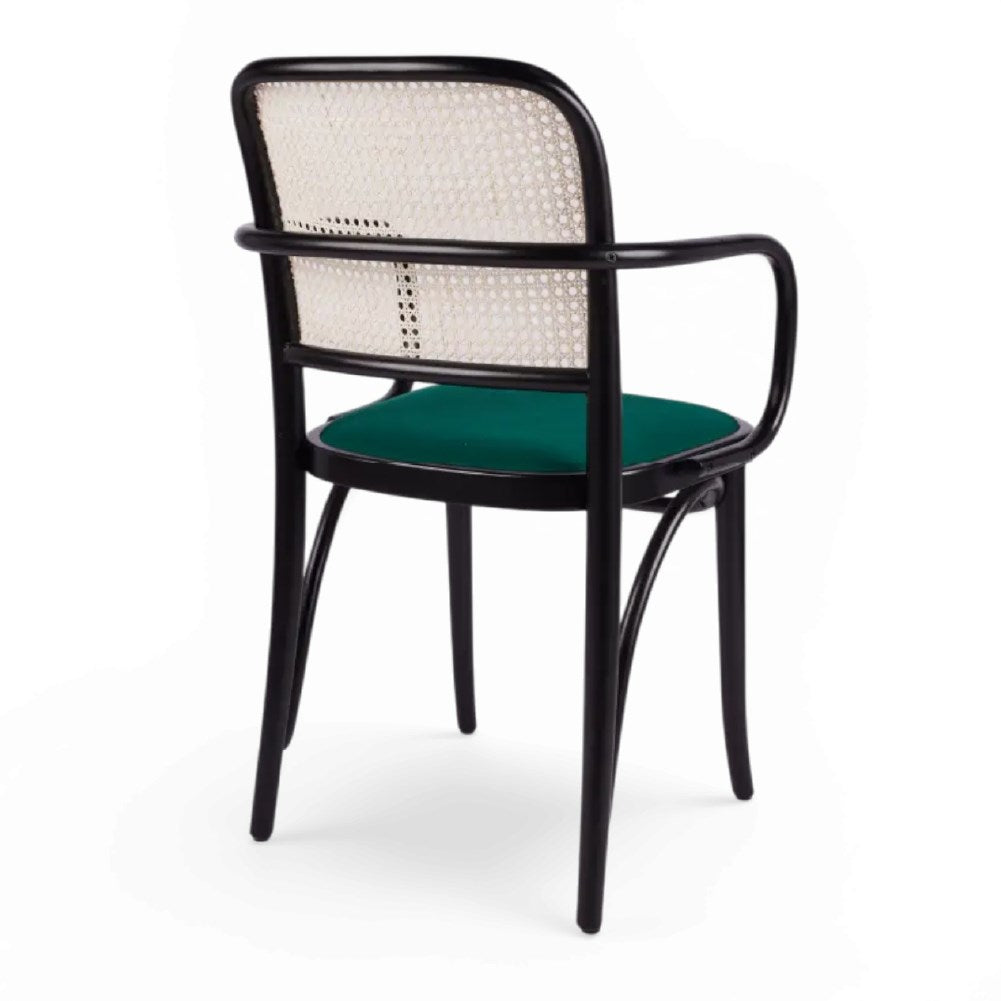 Kastra Plia Hazeranlı Sırt Minderli Oturum Kollu Thonet Sandalye-3