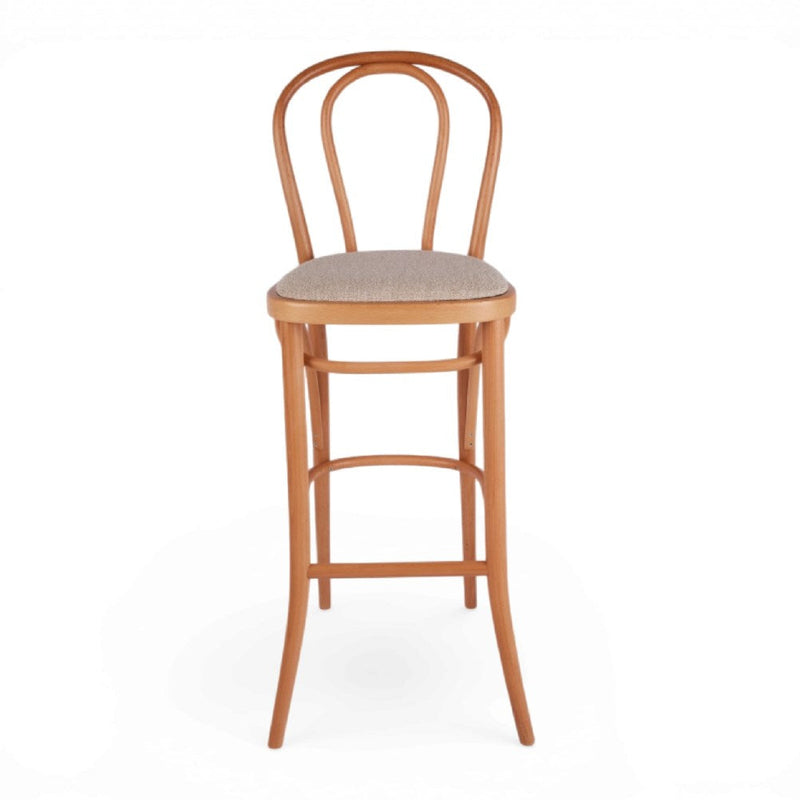 Kastra Sofya Minderli Thonet Ahşap Bar Sandalyesi-zoom-