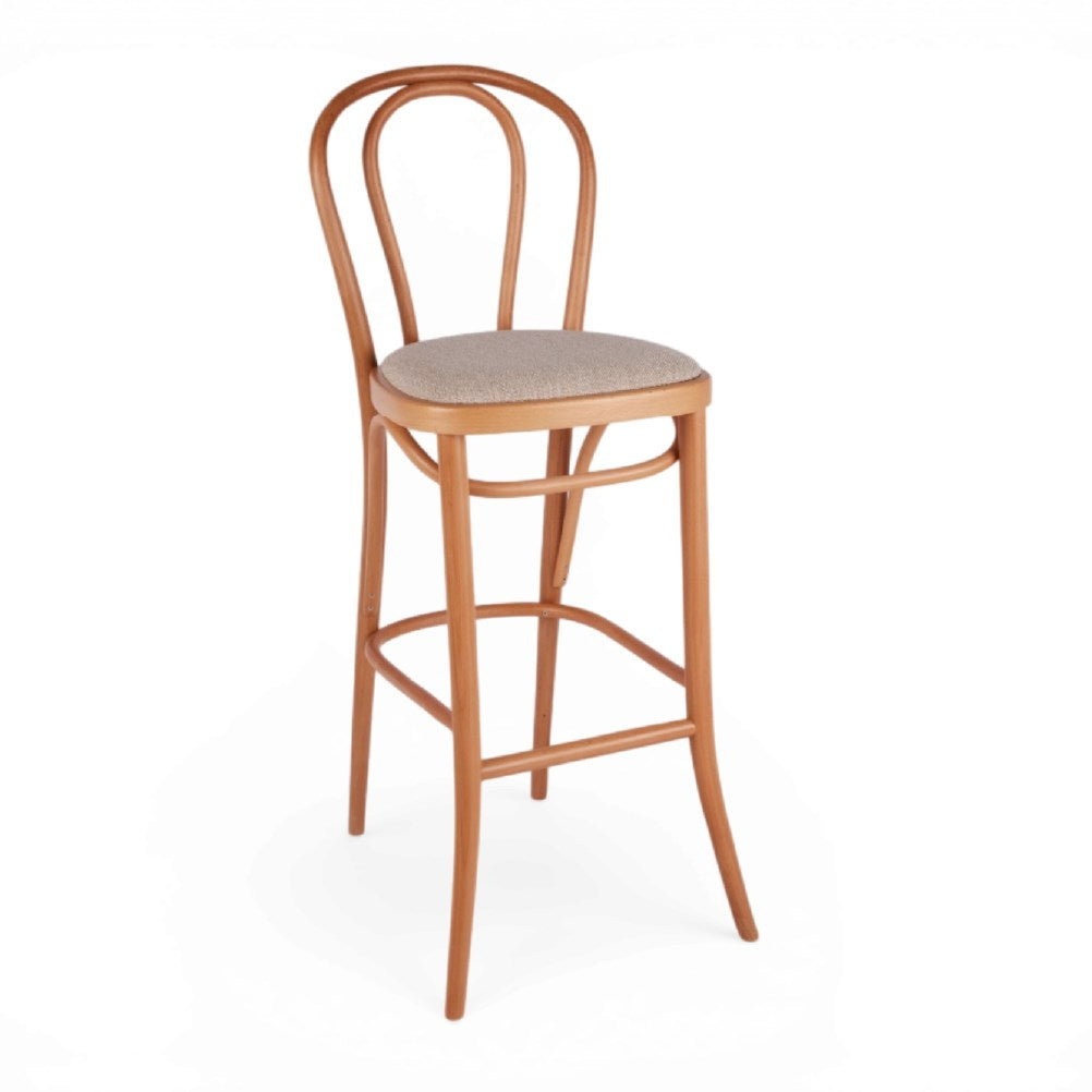 Kastra Sofya Minderli Thonet Ahşap Bar Sandalyesi