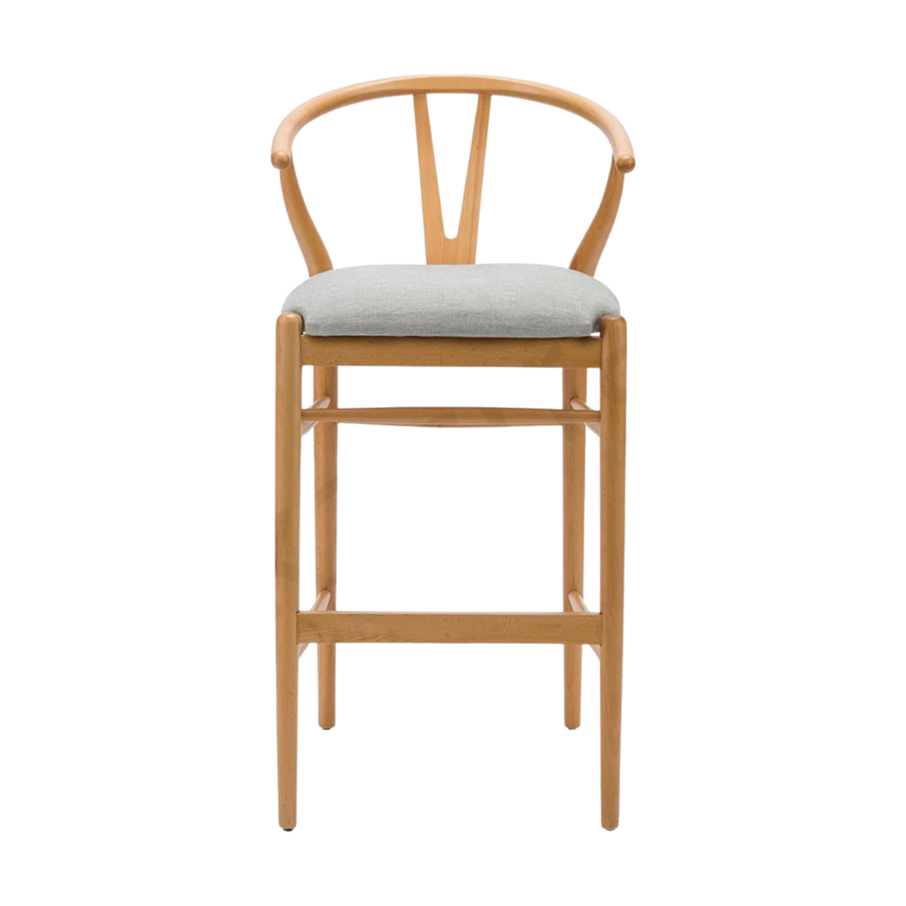 Kastra Wishbone Döşeme Kumaşlı Bar Sandalyesi-5