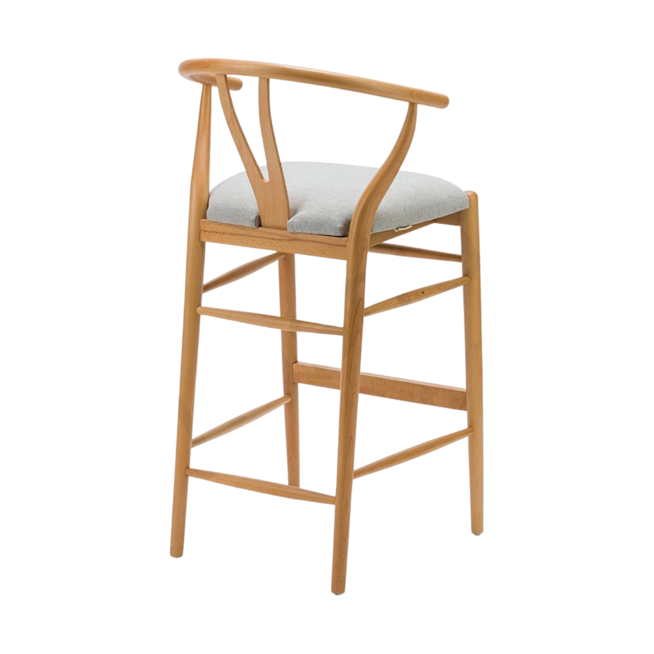 Kastra Wishbone Döşeme Kumaşlı Bar Sandalyesi-zoom-6