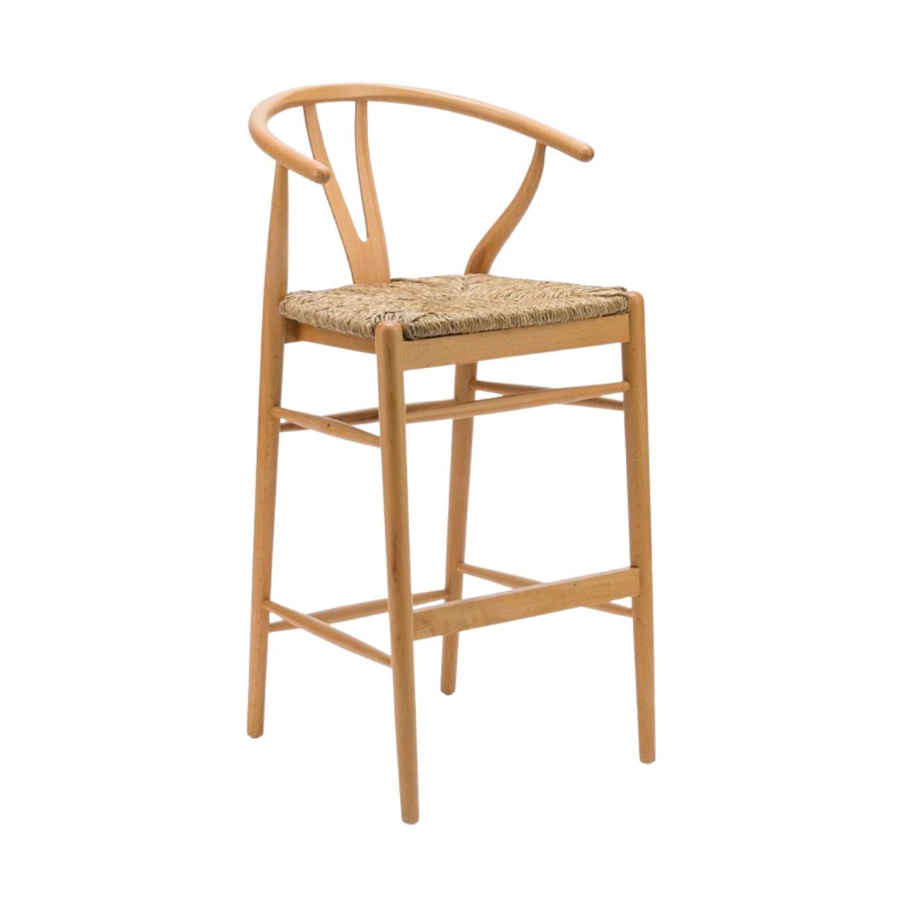 Kastra Wishbone Hasırlı Bar Sandalyesi-4