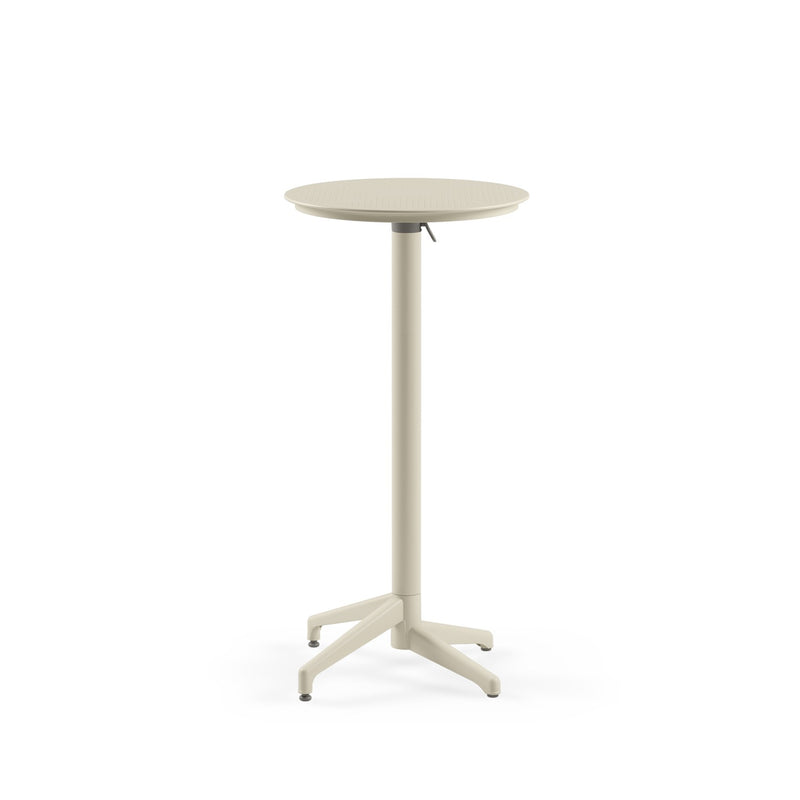 Tilia 2 Kişilik Polipropilen Dış Mekan Bar Masa Takımı Bej (Moon Katlanır Bar Masası Ø60 cm + Duo Bar Taburesi)-zoom-