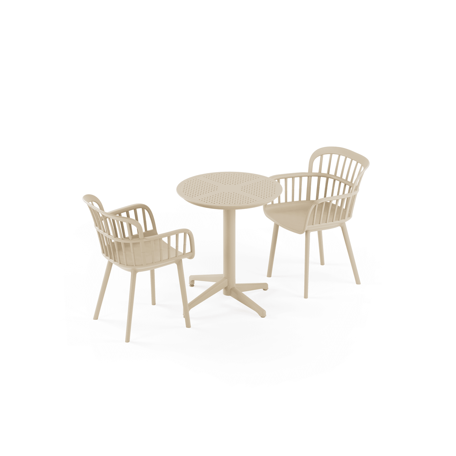 Tilia 2 Kişilik Polipropilen Bahçe, Balkon, Dış Mekan Masa Takımı (Moon Katlanır Masa Ø60 cm + Eva-P Sandalye)-3