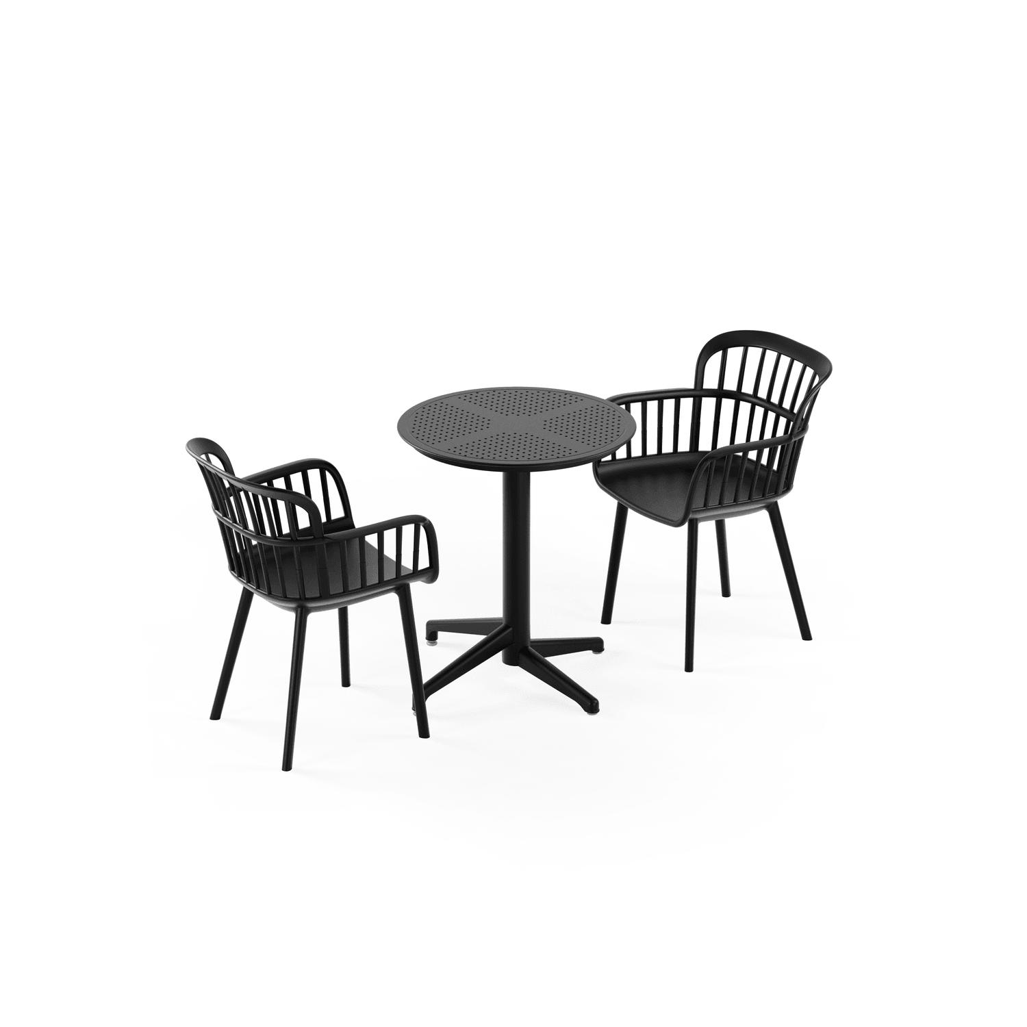 Tilia 2 Kişilik Polipropilen Bahçe, Balkon, Dış Mekan Masa Takımı (Moon Katlanır Masa Ø60 cm + Eva-P Sandalye)-zoom-1