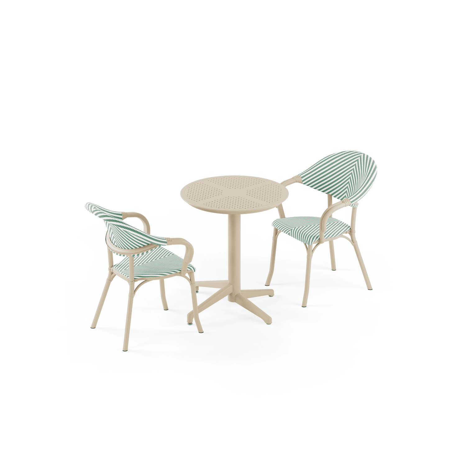 Tilia 2 Kişilik Polipropilen Bahçe, Balkon, Dış Mekan Masa Takımı (Moon Katlanır Masa Ø60 cm + Flash-N Sandalye)-10