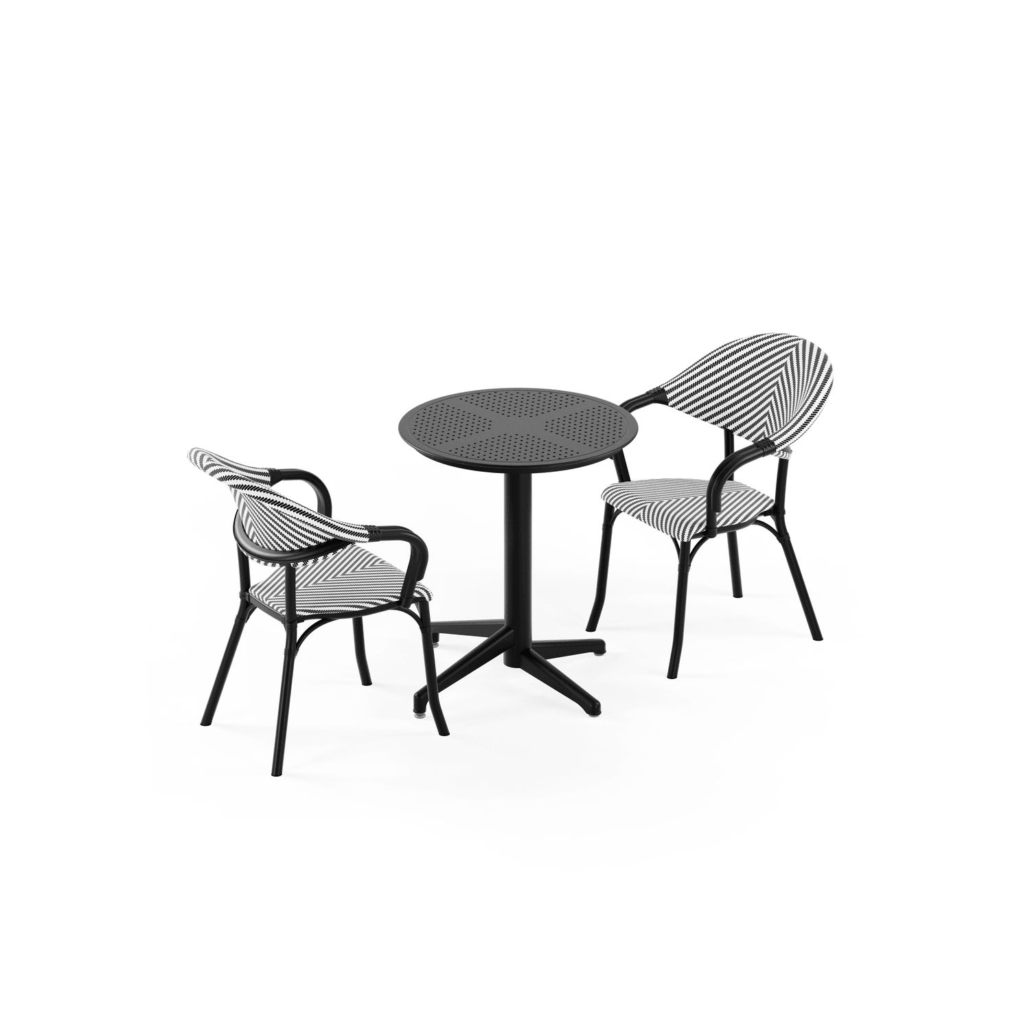 Tilia 2 Kişilik Polipropilen Bahçe, Balkon, Dış Mekan Masa Takımı (Moon Katlanır Masa Ø60 cm + Flash-N Sandalye)-zoom-11