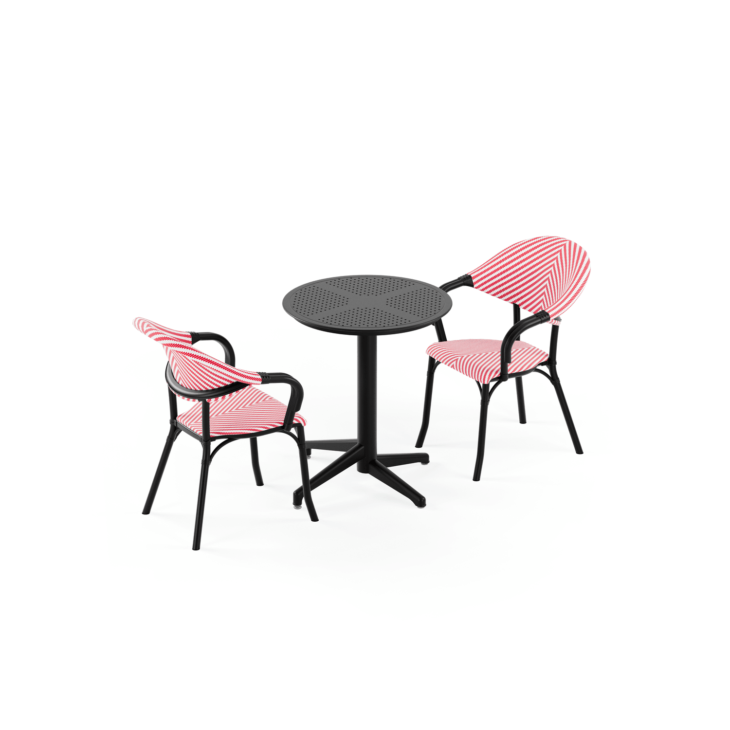 Tilia 2 Kişilik Polipropilen Bahçe, Balkon, Dış Mekan Masa Takımı (Moon Katlanır Masa Ø60 cm + Flash-N Sandalye)-zoom-6
