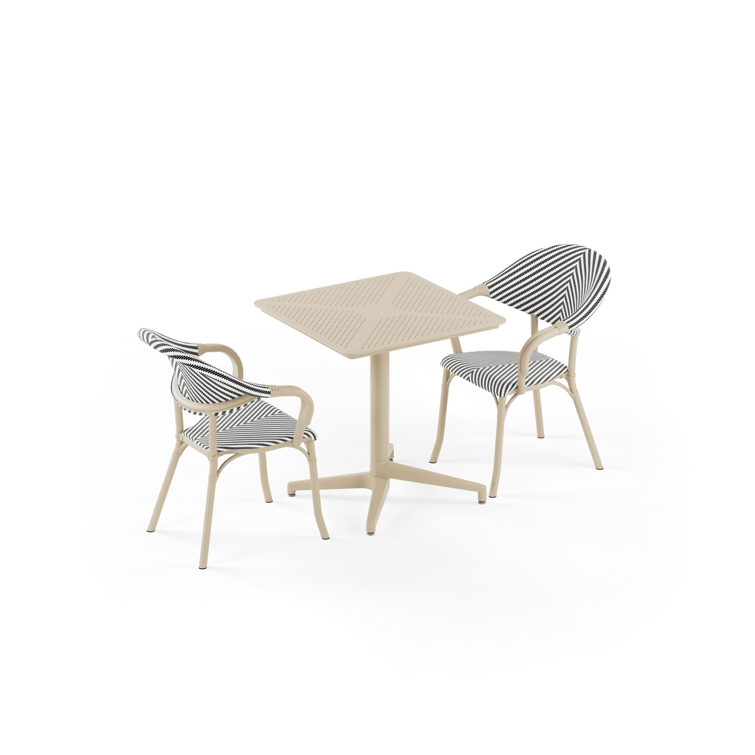 Tilia 2 Kişilik Polipropilen Bahçe, Balkon, Dış Mekan Masa Takımı (Moon Katlanır Masa 70X70 cm + Flash-N Sandalye)-zoom-11