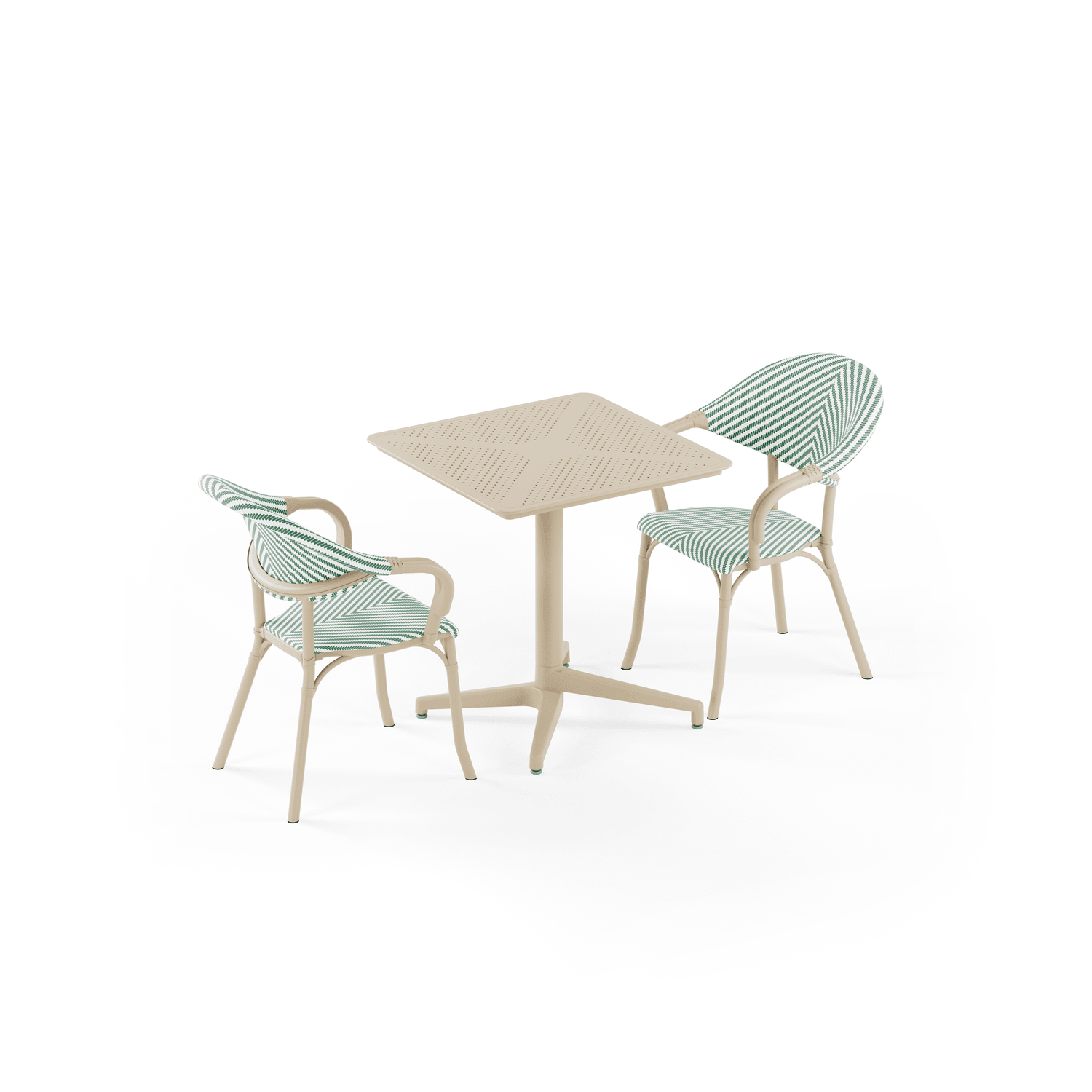Tilia 2 Kişilik Polipropilen Bahçe, Balkon, Dış Mekan Masa Takımı (Moon Katlanır Masa 70X70 cm + Flash-N Sandalye)-10