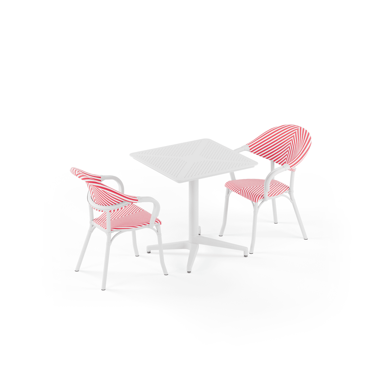 Tilia 2 Kişilik Polipropilen Masa Takımı (Moon Katlanır Masa 70X70 cm + Flash-N Kollu Sandalye)