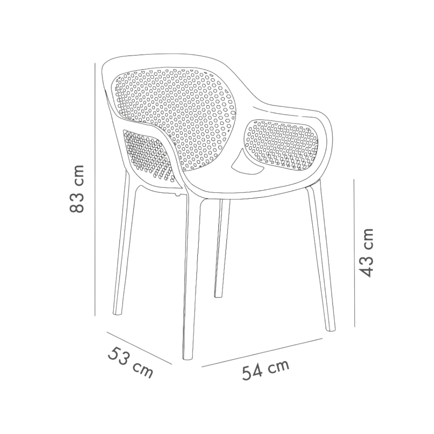 Tilia 4 Kişilik Polipropilen Bahçe, Balkon, Kafe, Restoran Masa Takımı Siyah (Ivy-L Masa Kompakt Tabla 77X120 cm + Atra Sandalye)-5