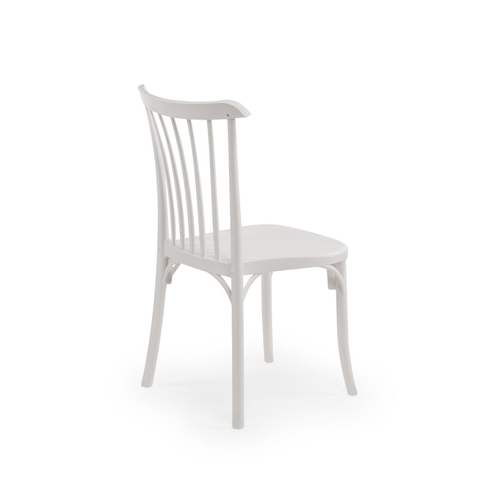 Tilia 4 Kişilik Polipropilen Bahçe, Balkon Masa Takımı Beyaz (Moon Katlanır Masa 80X80 cm + Gozo Sandalye)-zoom-3