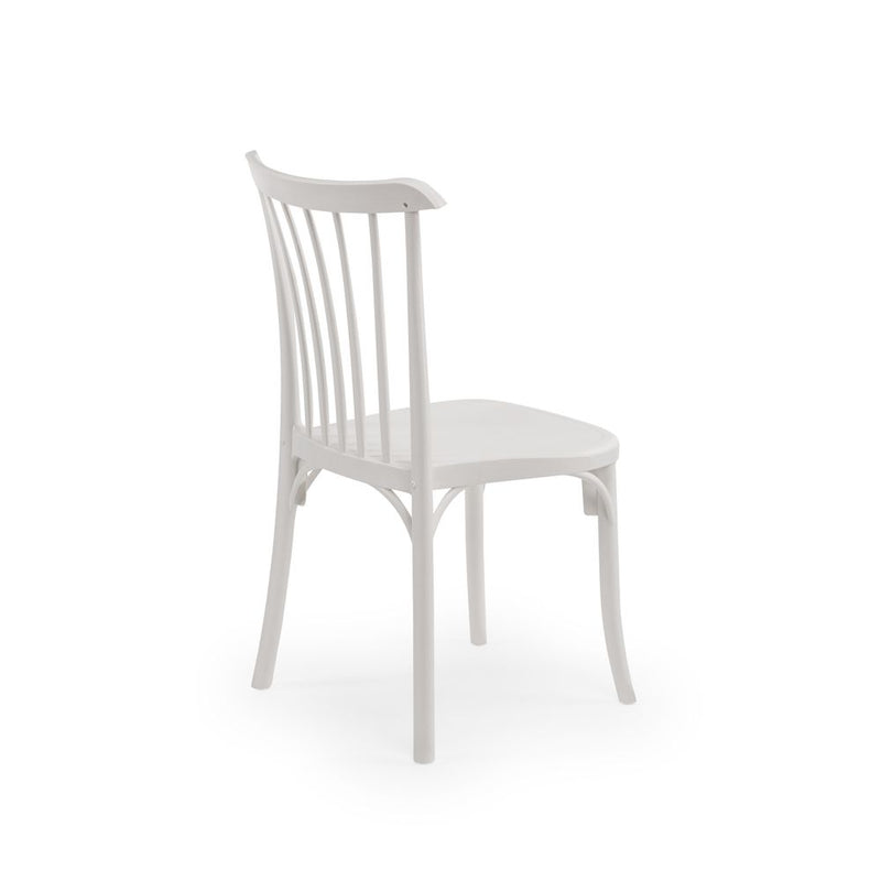 Tilia 4 Kişilik Polipropilen Bahçe, Balkon Masa Takımı Beyaz (Moon Katlanır Masa 80X80 cm + Gozo Sandalye)-zoom-
