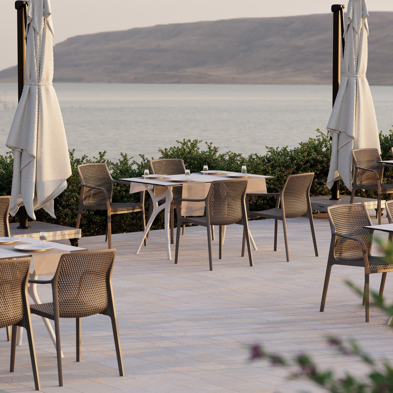 Tilia Briza Polipropilen Kollu Bahçe, Balkon, Dış Mekan, Kafe, Restoran Sandalyesi-6