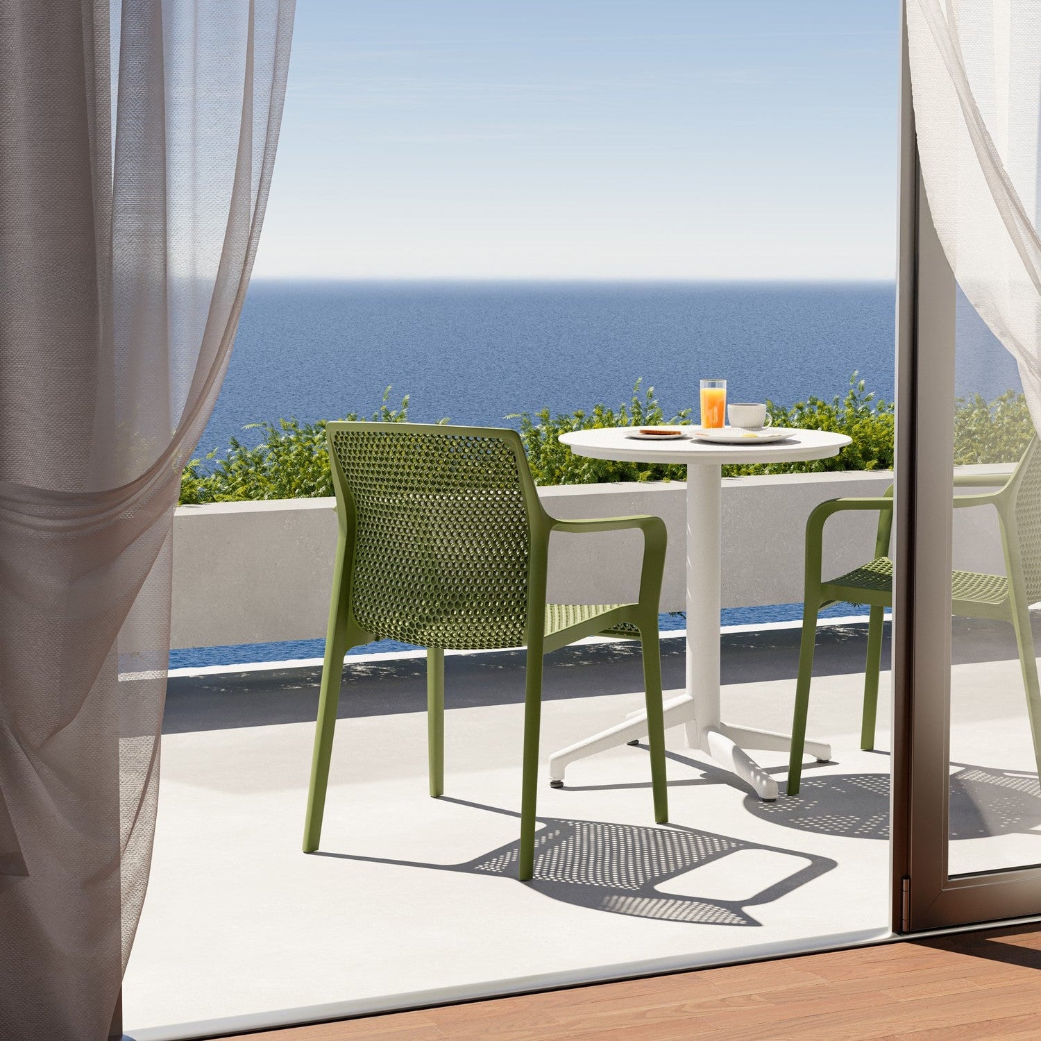 Tilia Briza Polipropilen Kollu Bahçe, Balkon, Dış Mekan, Kafe, Restoran Sandalyesi-9