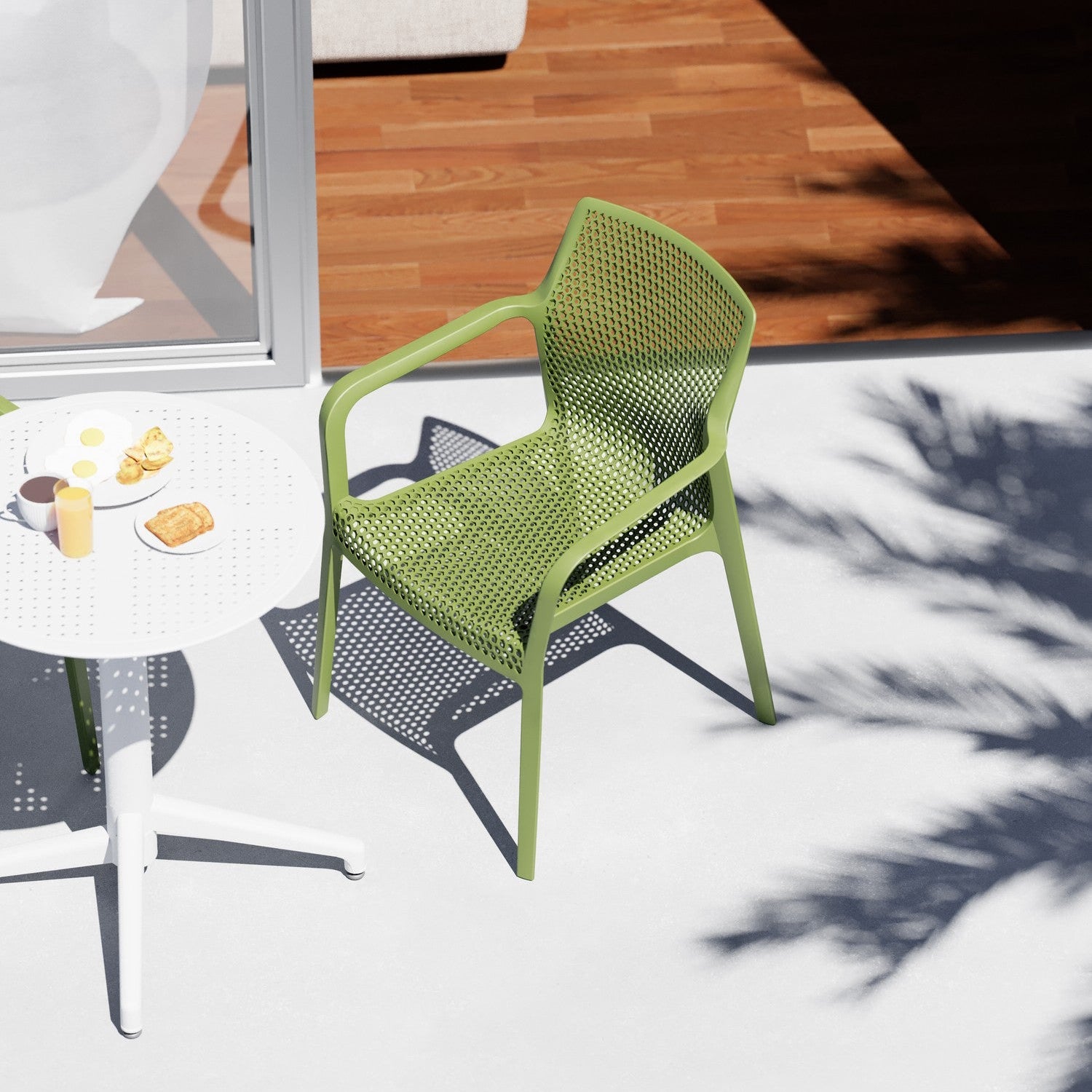 Tilia Briza Polipropilen Kollu Bahçe, Balkon, Dış Mekan, Kafe, Restoran Sandalyesi-4
