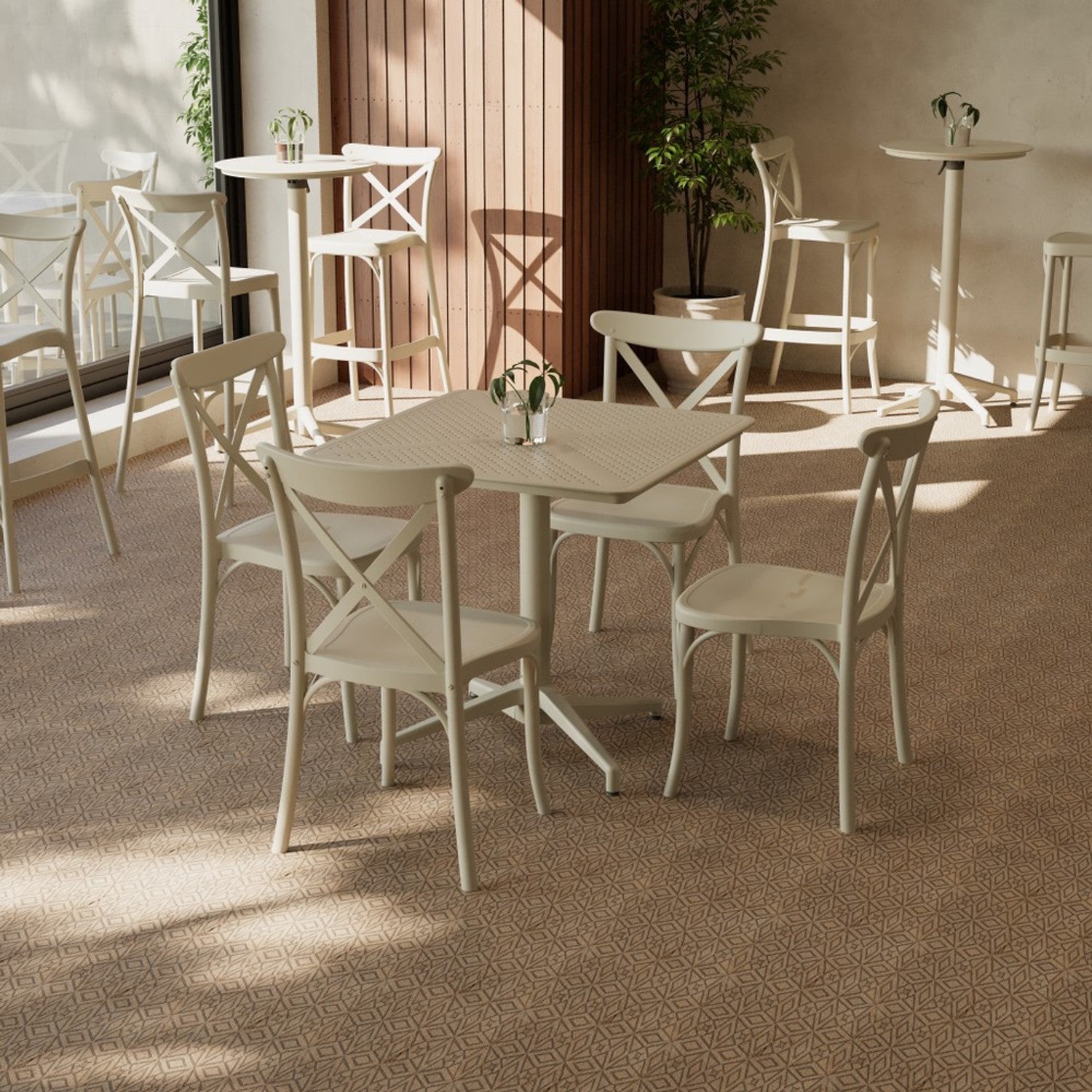 Tilia Capri Polipropilen Bahçe, Balkon, Dış Mekan, Kafe, Restoran, Düğün, Organizasyon Sandalyesi-zoom-4