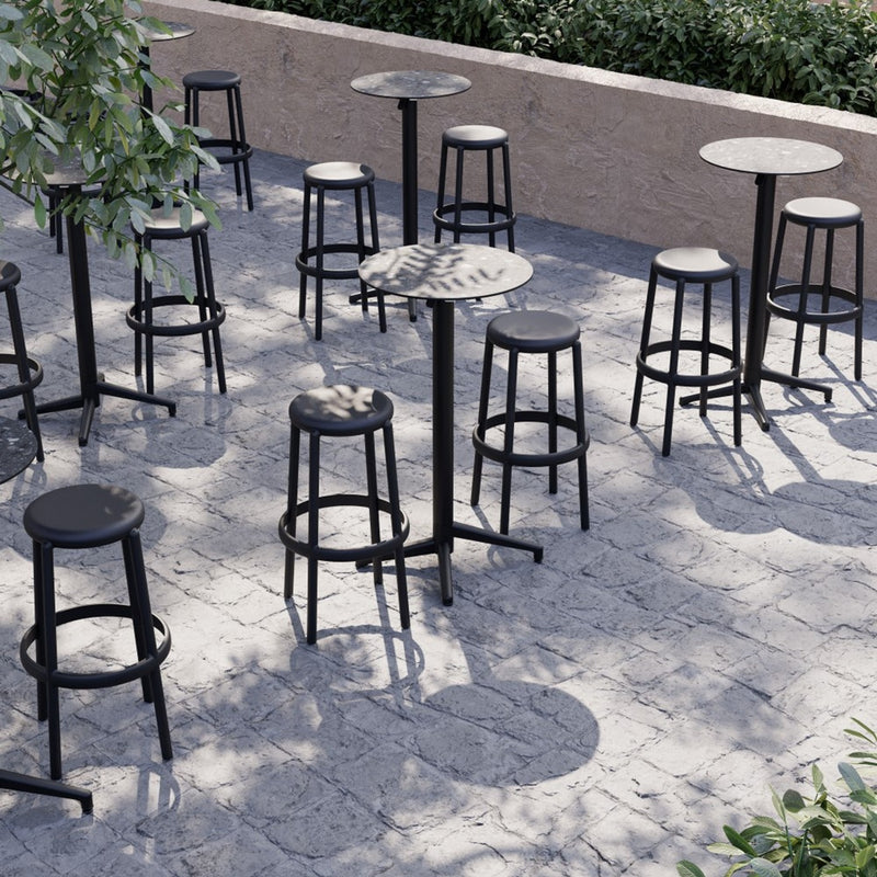 Tilia Duo Polipropilen Bar Taburesi 75 cm, Bahçe, Balkon, Dış Mekan, Kafe, Restoran İçin-zoom-