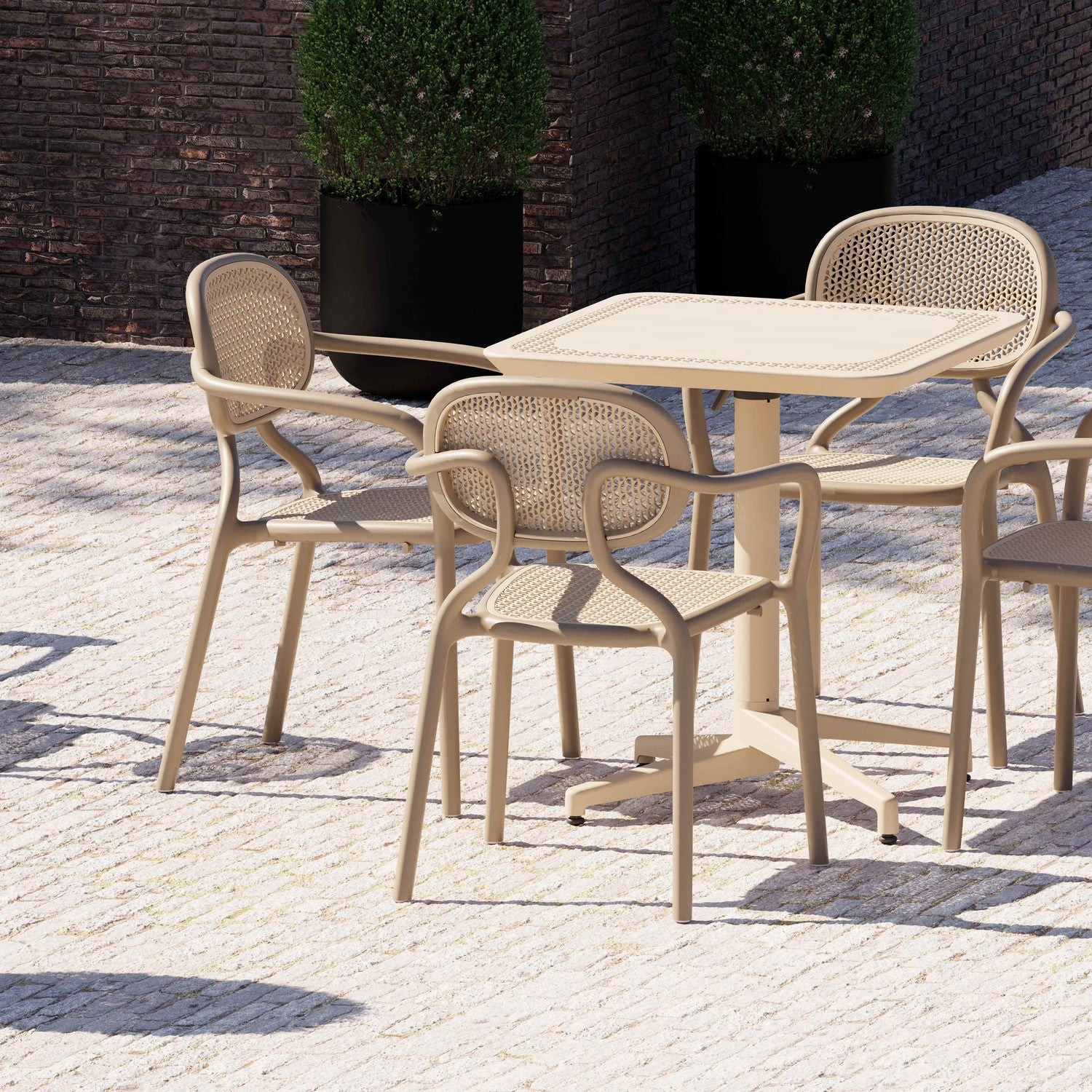 Haz Polipropilen Kollu Sandalye - Bahçe, Balkon, Dış Mekan, Kafe, Restoran İçin-zoom-6
