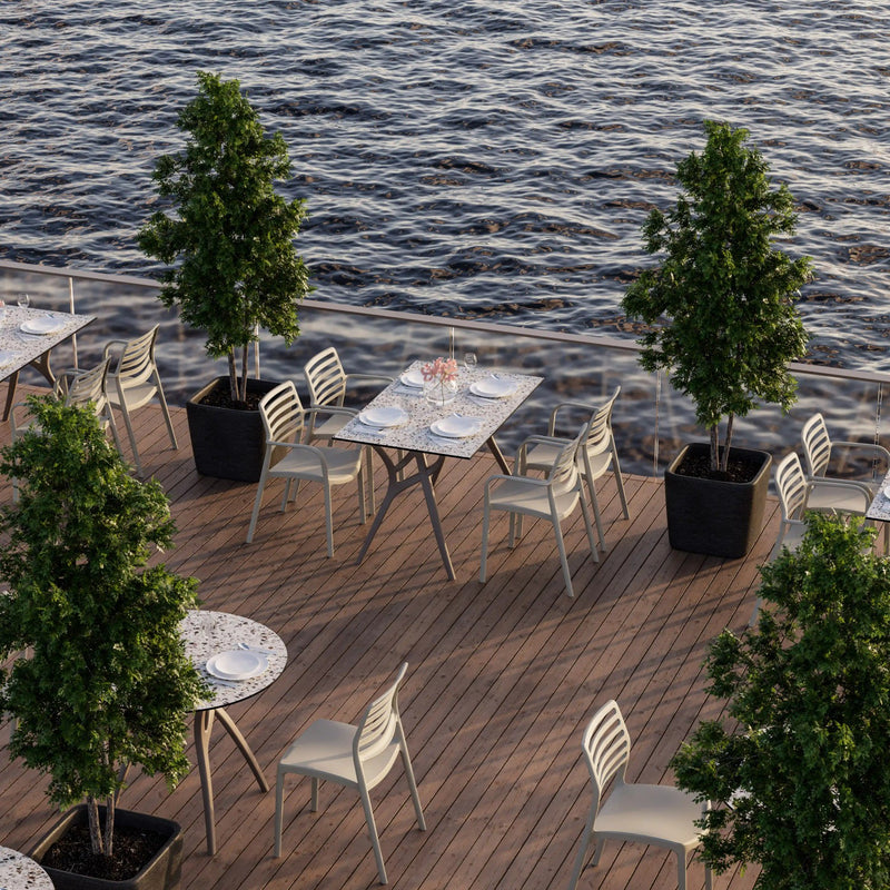Tilia Ivy-L Polipropilen Bahçe, Balkon, Kafe, Restoran Masası Kompakt Tabla 77X120 cm-zoom-