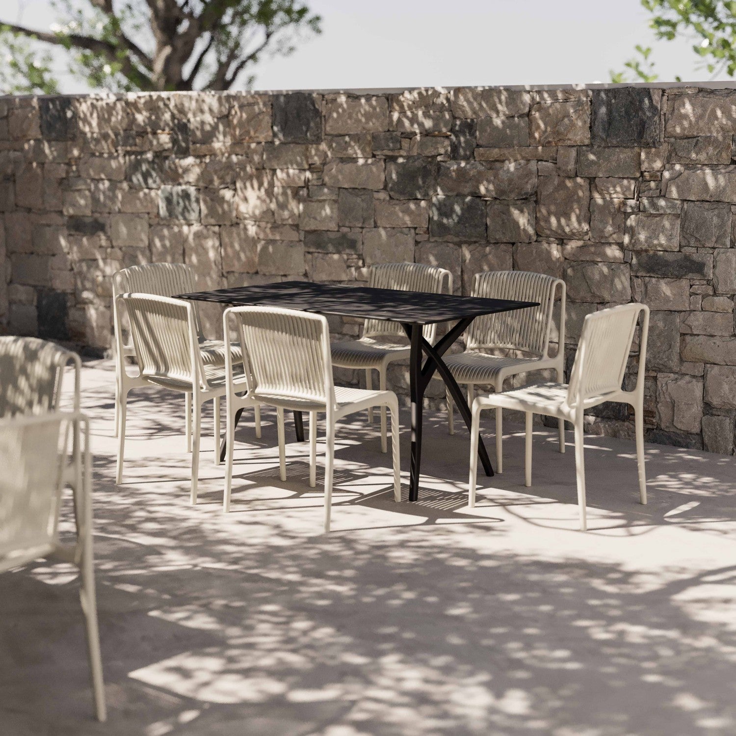 Tilia Ivy-L Polipropilen Bahçe, Balkon, Kafe, Restoran Masası Kompakt Tabla 77X120 cm-zoom-5
