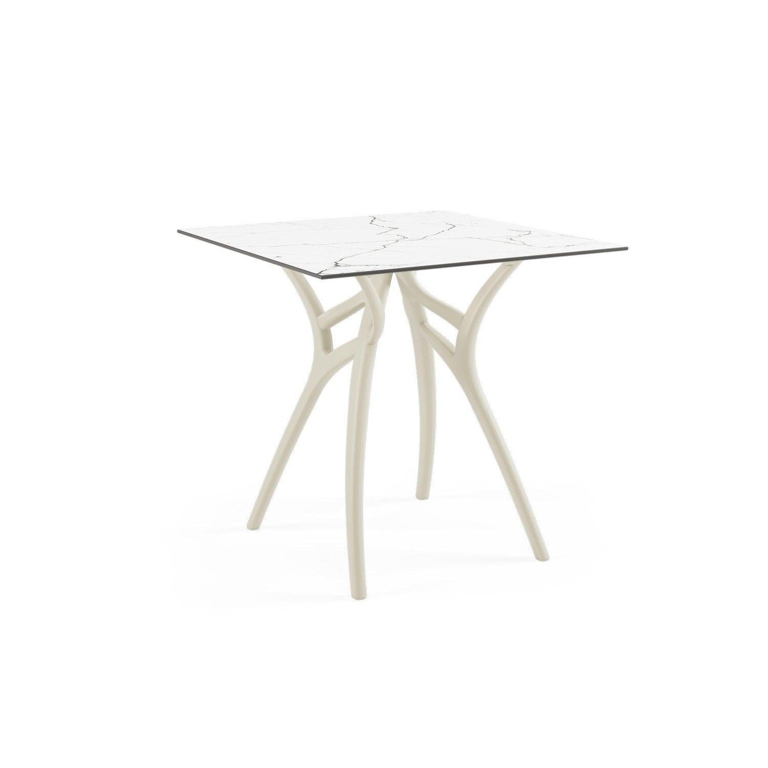 Tilia Ivy-L Polipropilen Bahçe, Balkon, Kafe, Restoran Masası Kompakt Tabla 77X77 cm-1