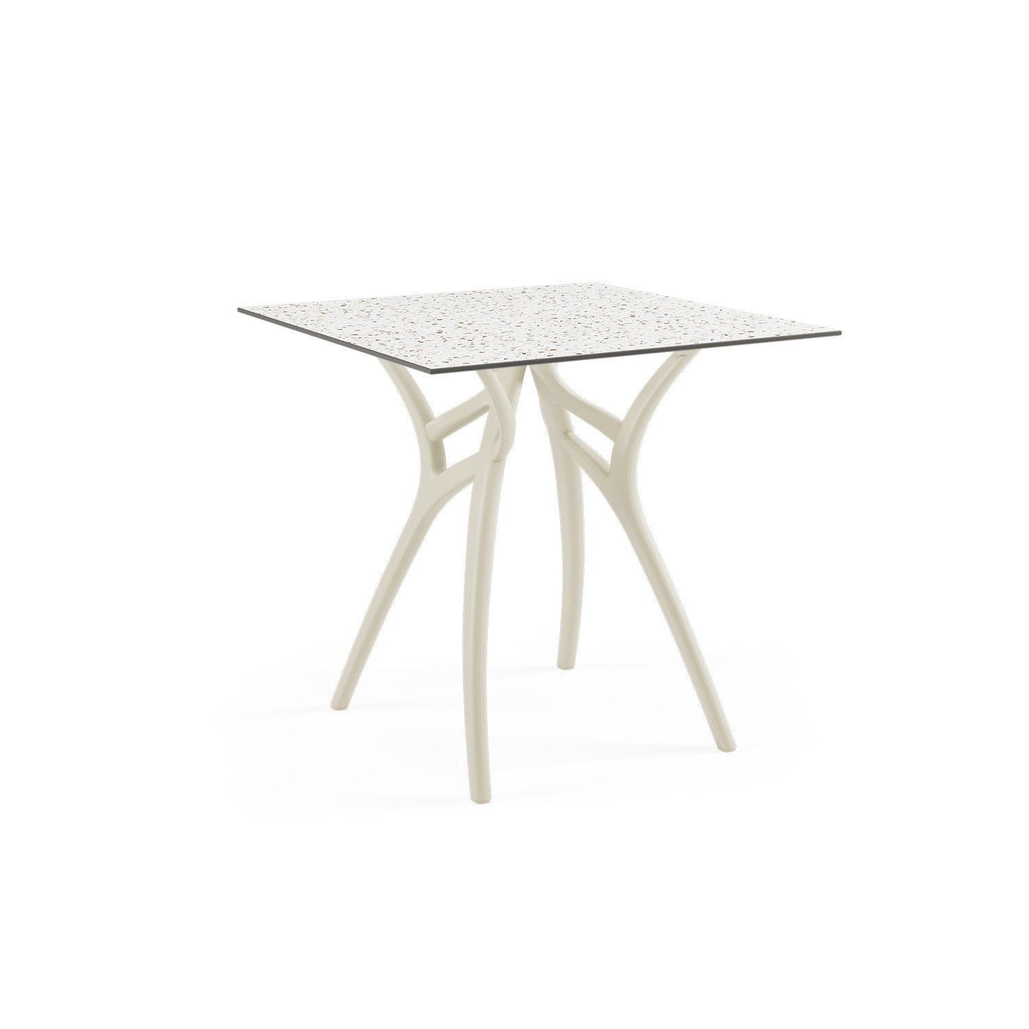 Tilia Ivy-L Polipropilen Bahçe, Balkon, Kafe, Restoran Masası Kompakt Tabla 77X77 cm-5