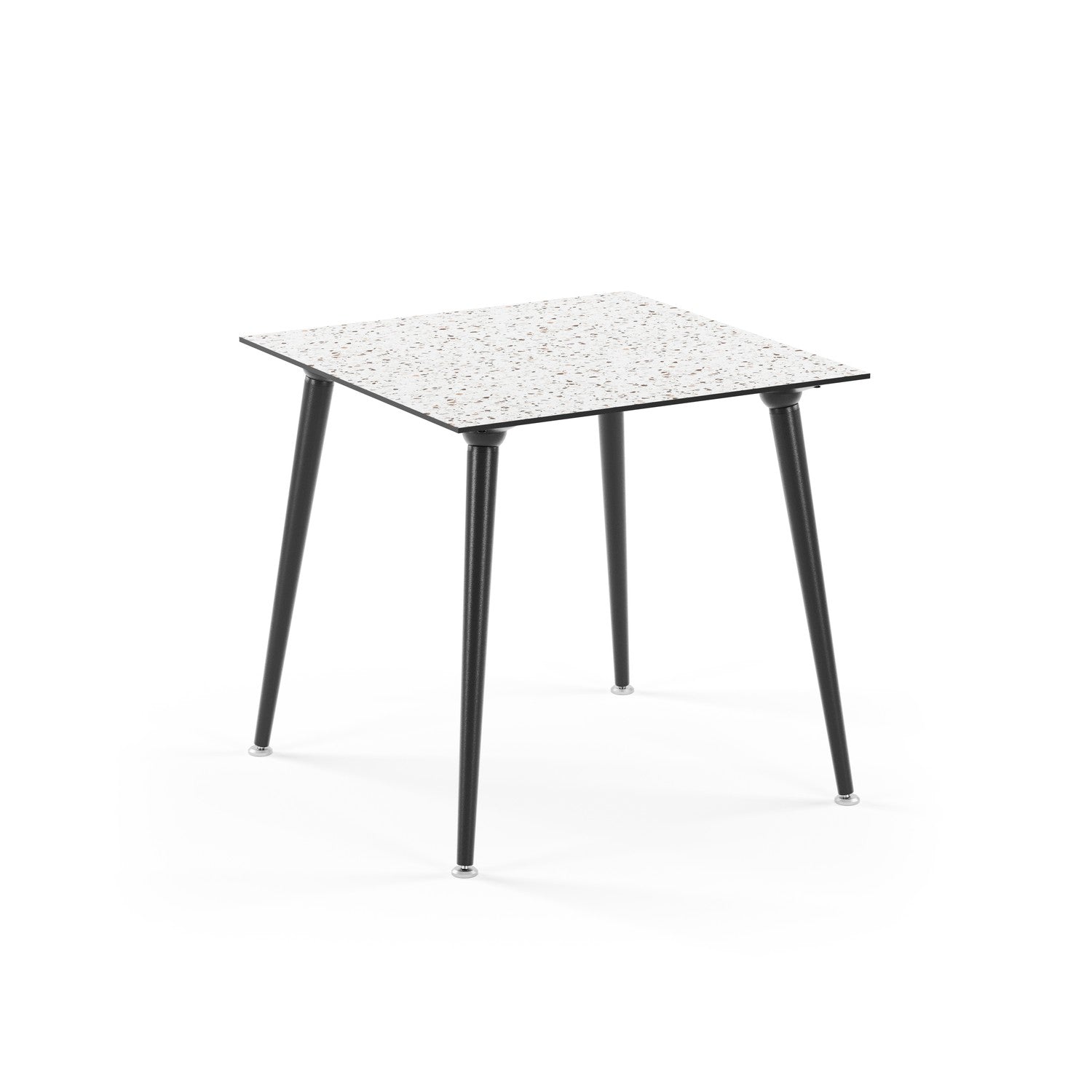 Tilia Lamax-F Masa Siyah Metal Katlanabilir Ayak Compact Tabla 77X77 cm, Bahçe, Balkon, Dış Mekan, Kafe, Restoran İçin-zoom-1