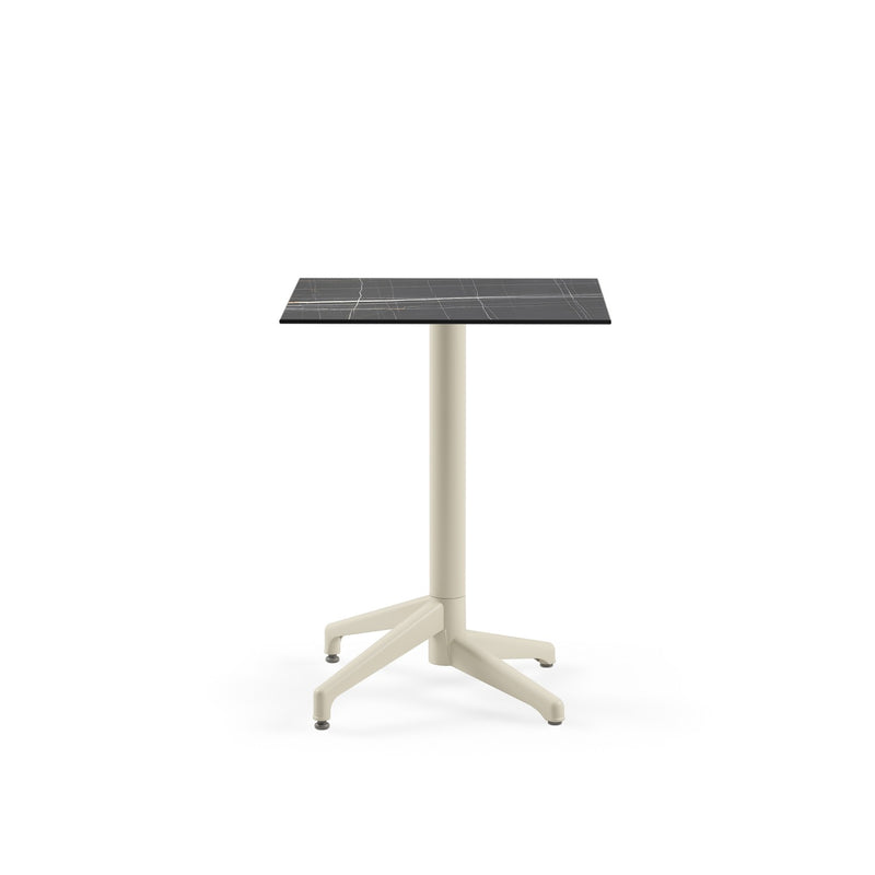 Tilia Moon-C Polipropilen Sabit Masa Kompakt Tabla 60X60 cm, Bahçe, Balkon, Dış Mekan, Kafe, Restoran İçin-zoom-