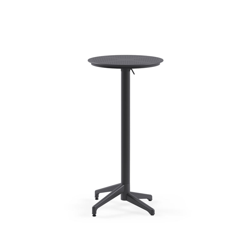 Tilia Moon Katlanır Polipropilen Bar Masası Ø60 cm, Bahçe, Balkon, Dış Mekan, Kafe, Restoran İçin-zoom-
