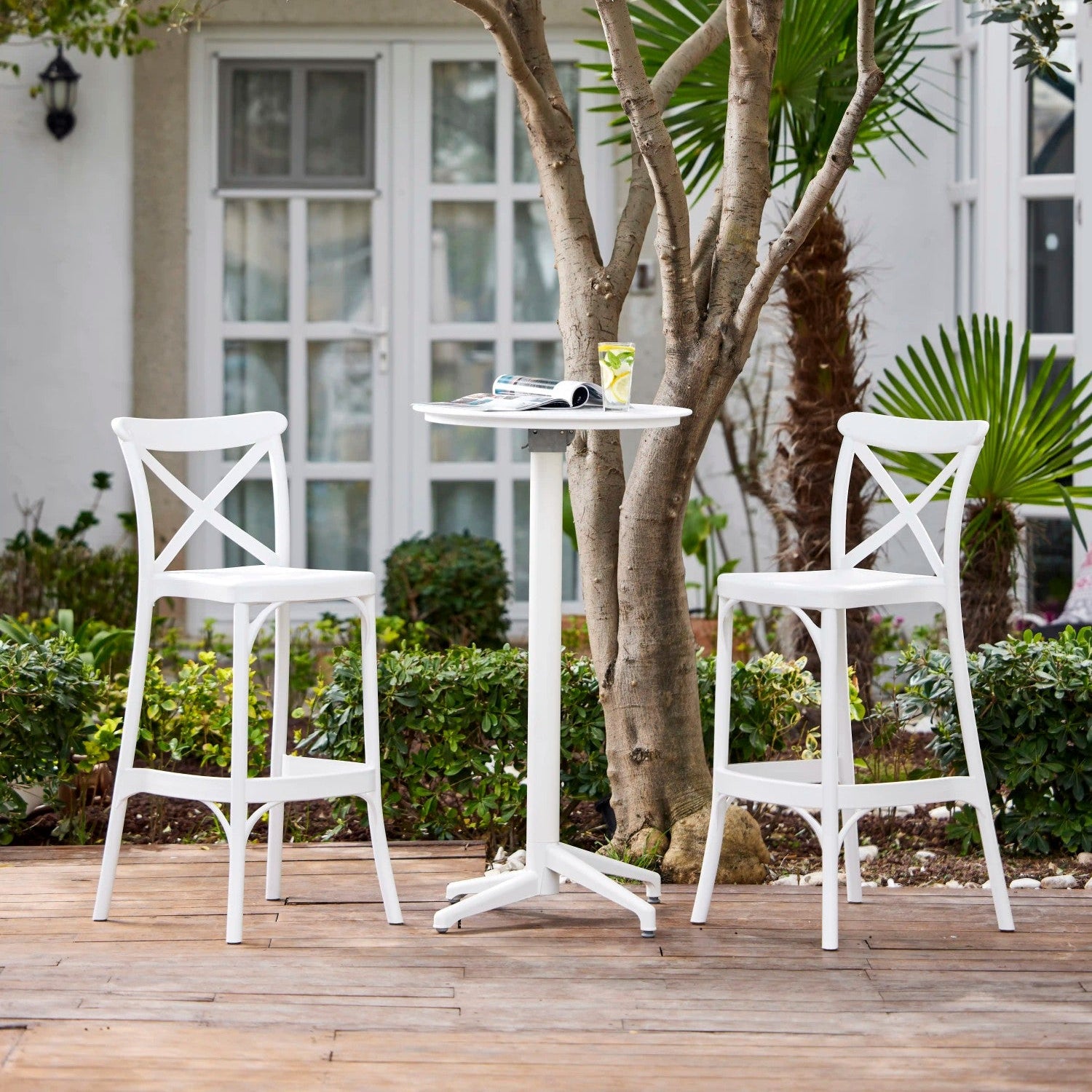 Tilia Moon Katlanır Polipropilen Bar Masası Ø60 cm, Bahçe, Balkon, Dış Mekan, Kafe, Restoran İçin