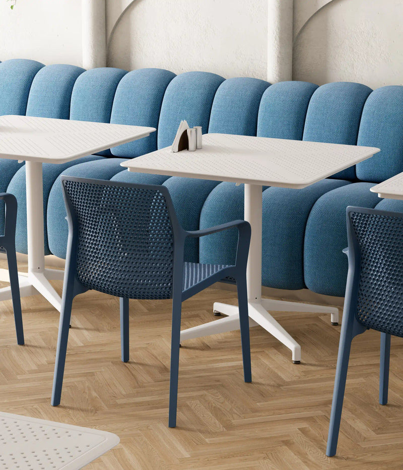 Tilia Moon Katlanır Polipropilen Masa 80X80 cm, Bahçe, Balkon, Dış Mekan, Kafe, Restoran İçin-zoom-