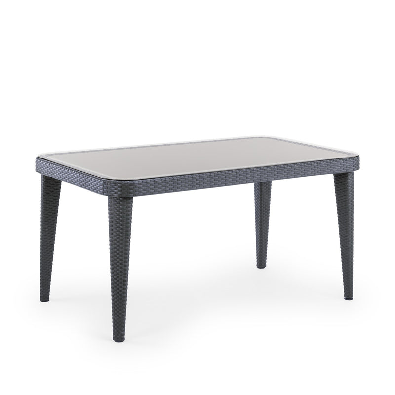 Tilia Osaka Rattan Bahçe, Balkon Masa Cam Tabla 90×150 cm-zoom-