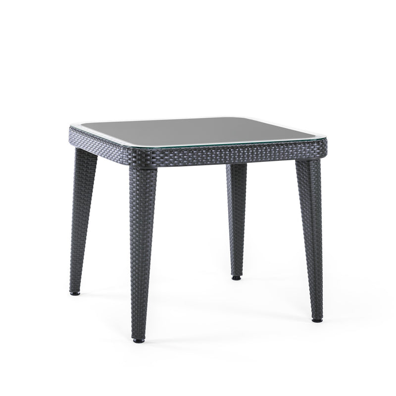 Tilia Osaka Rattan Bahçe, Balkon Masa Cam Tabla 90×90 cm-zoom-