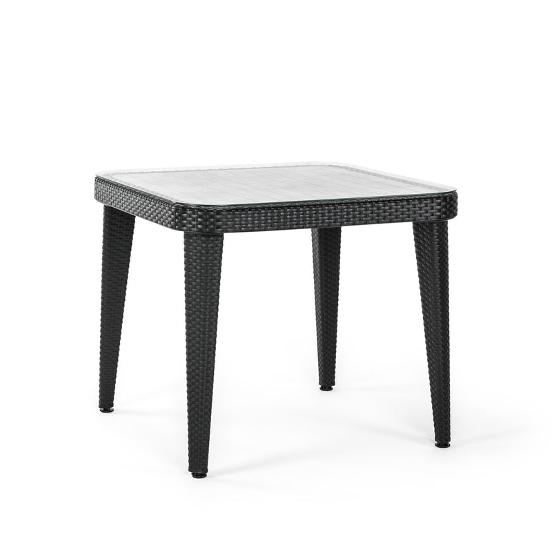 Tilia Osaka Rattan Bahçe, Balkon Masa Cam Tabla 90×90 cm-zoom-