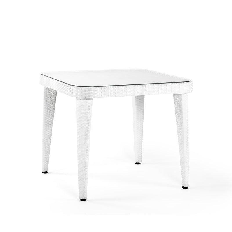 Tilia Osaka Rattan Bahçe, Balkon Masa Cam Tabla 90×90 cm-zoom-