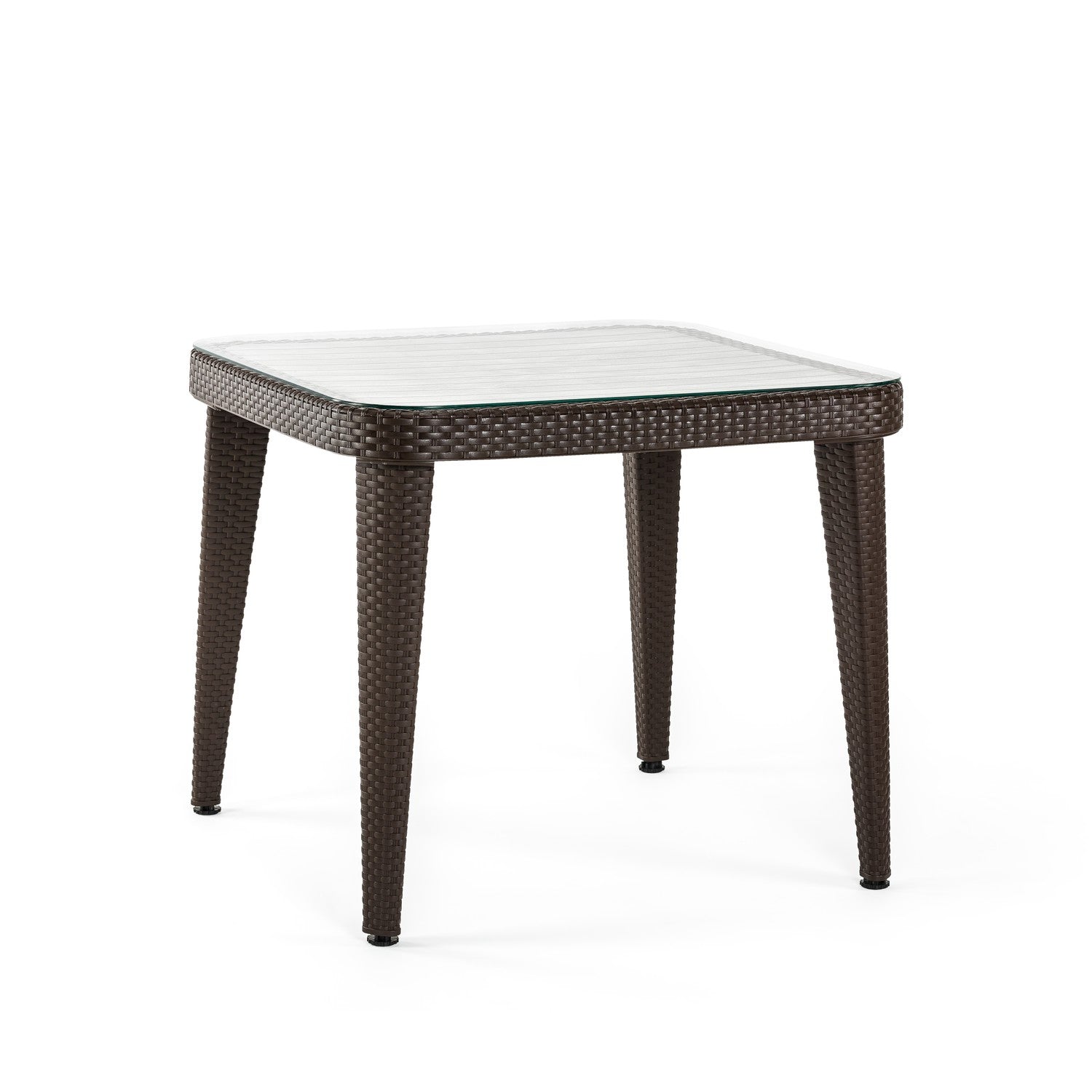 Tilia Osaka Rattan Bahçe, Balkon Masa Cam Tabla 90×90 cm-1