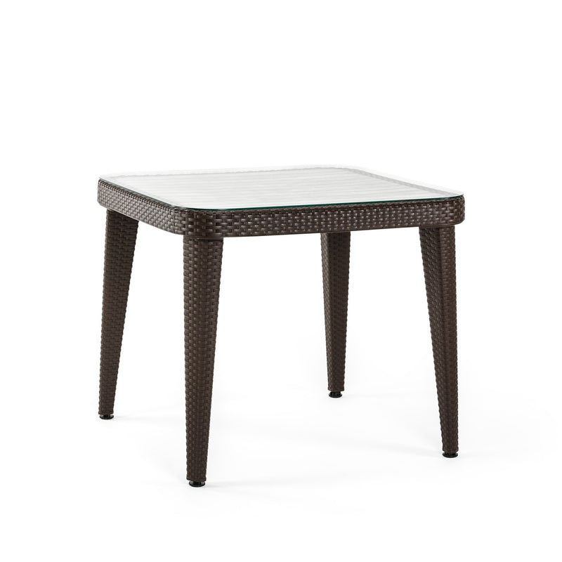Tilia Osaka Rattan Bahçe, Balkon Masa Cam Tabla 90×90 cm-zoom-
