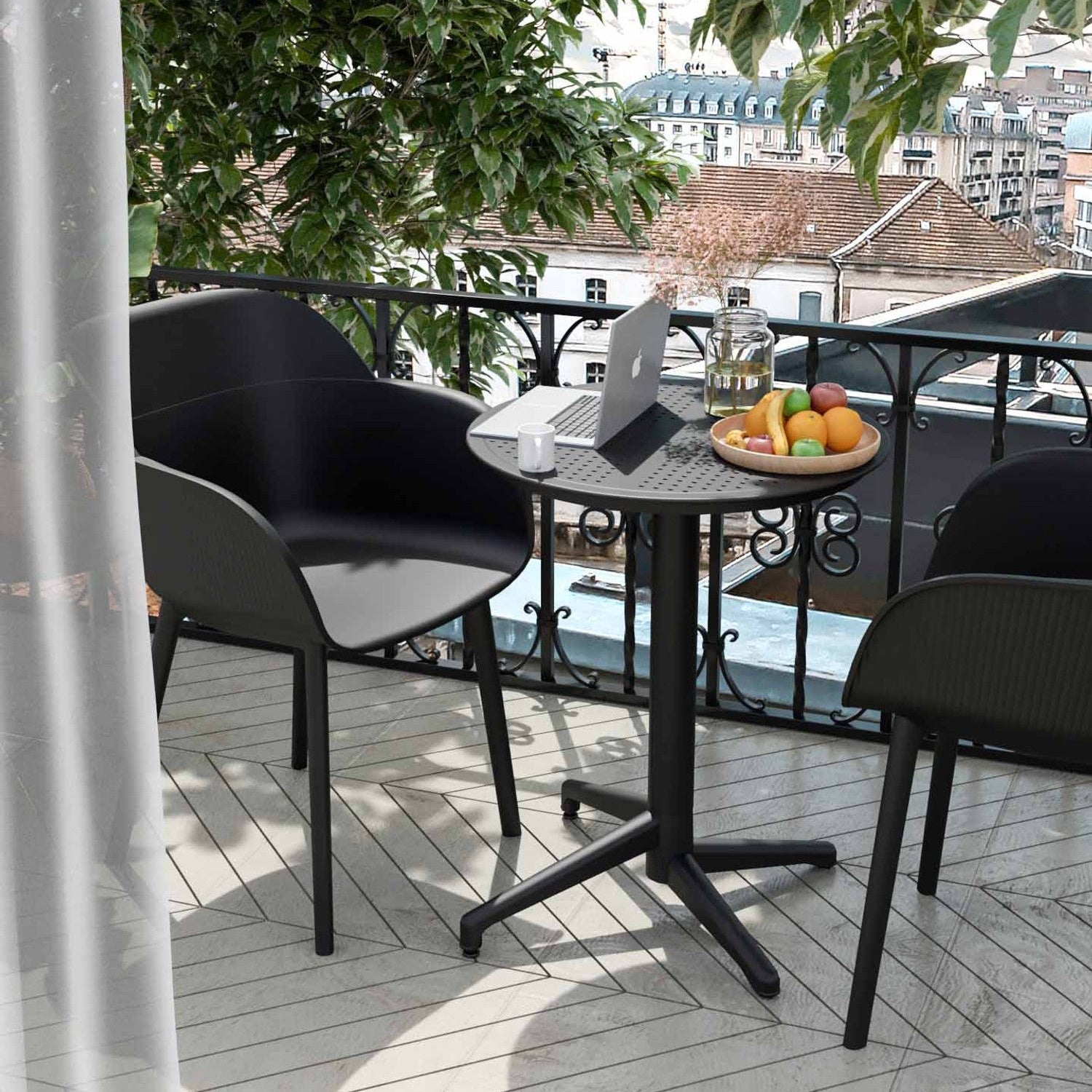 Tilia Shell-P Polipropilen Kollu Bahçe, Balkon, Kafe, Restoran Sandalyesi-2