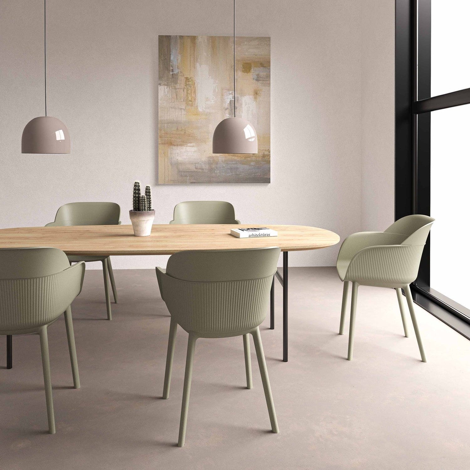 Tilia Shell-P Polipropilen Kollu Bahçe, Balkon, Kafe, Restoran Sandalyesi-6