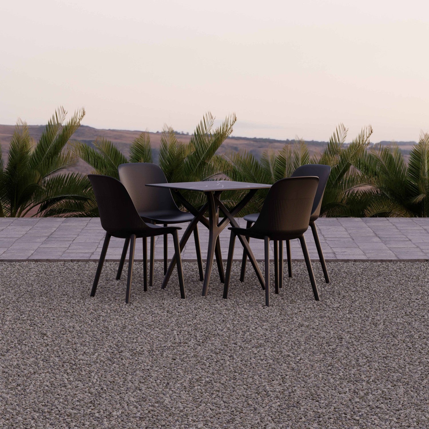Tilia Shell-P Polipropilen Bahçe, Balkon, Kafe, Restoran Sandalyesi-5