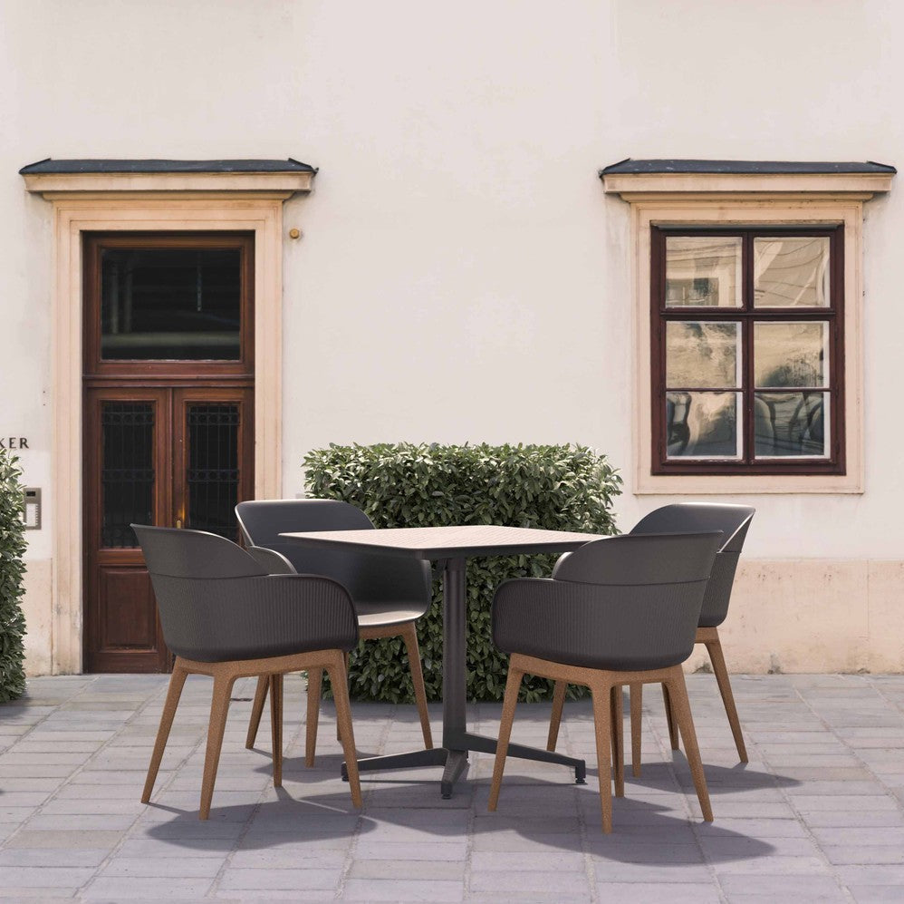 Tilia Shell-WP Polipropilen Kollu Bahçe, Balkon, Kafe, Restoran Sandalyesi-4